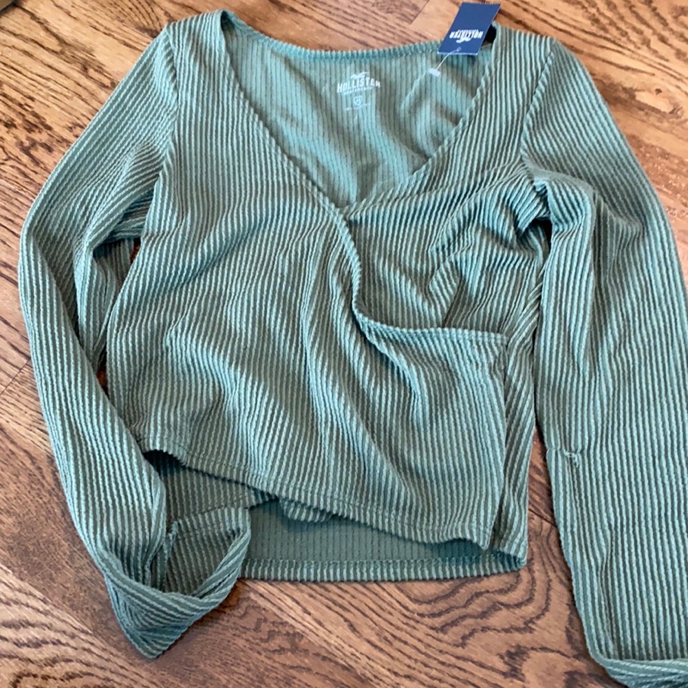 Hollister Olive Green Long Sleeve Shirt